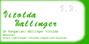 vitolda wallinger business card